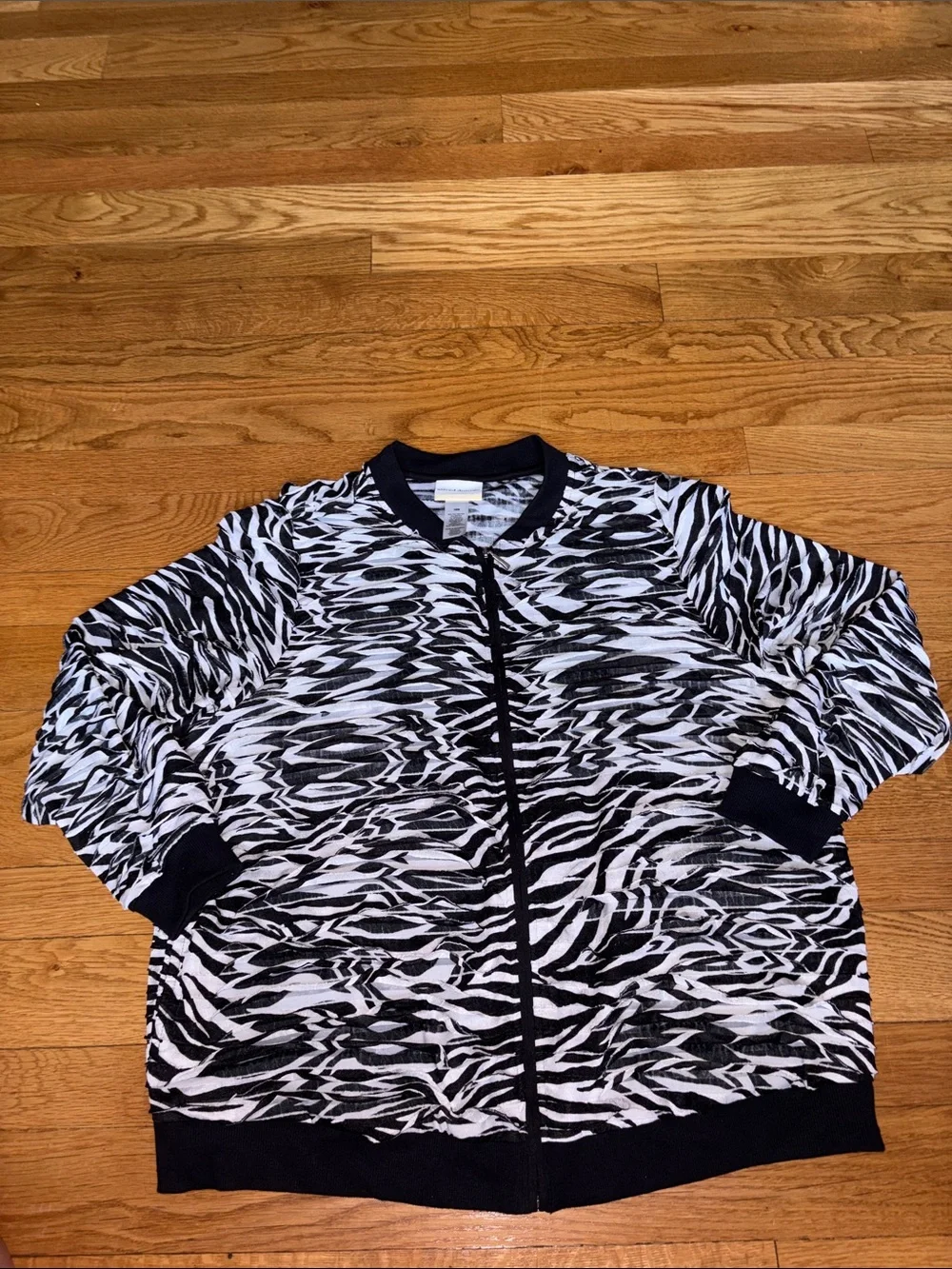 Womens Alfred Dunner Animal Print Light Jacket Leisure Style Size 18W